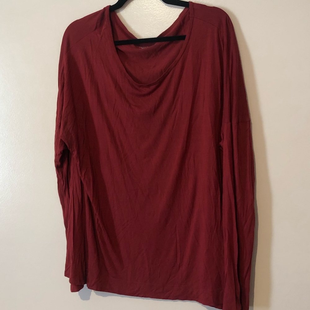 Red long sleeve soft t shirt